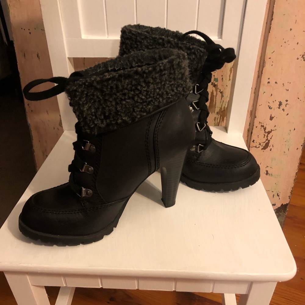 Spiked heel boots